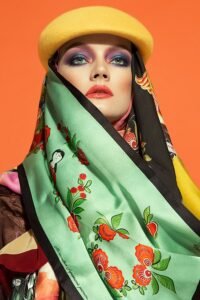 Hand Painted Silk Scarves Editorial 