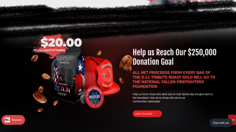 9.11 fundraiser landing page design